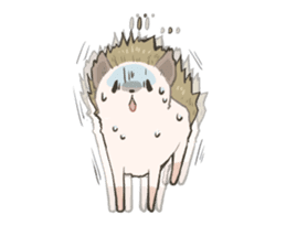 OHAGI the hedgehog!![English version.] sticker #2912166