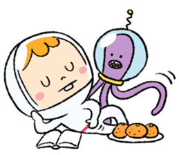 The Happy Astronaut sticker #2912731