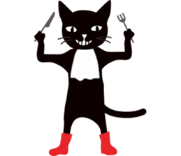 The black cat "Mee" #2 sticker #2913450