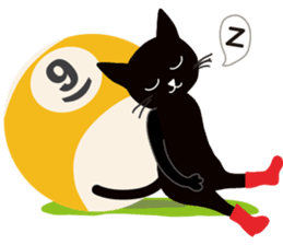 The black cat "Mee" #2 sticker #2913456