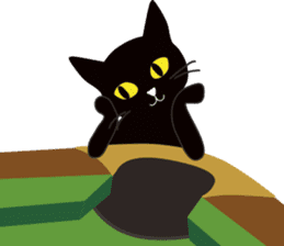 The black cat "Mee" #2 sticker #2913463