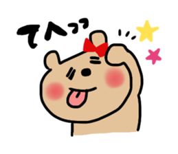 red ribbon bear sticker #2913591