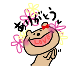 red ribbon bear sticker #2913596