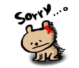 red ribbon bear sticker #2913615