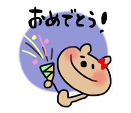 red ribbon bear sticker #2913619