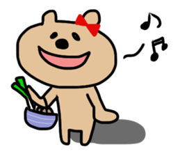 red ribbon bear sticker #2913622
