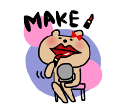 red ribbon bear sticker #2913625