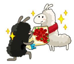 Llama in Love: Happy Valentine sticker #2913643