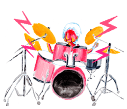 rock old woman sticker #2913868