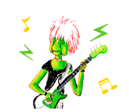 rock old woman sticker #2913869