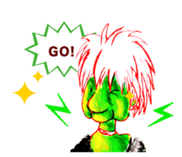 rock old woman sticker #2913893