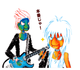rock old woman sticker #2913894