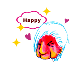 rock old woman sticker #2913899