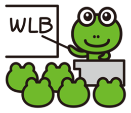 work-life-balance(kaeru-life in Japan) sticker #2914646