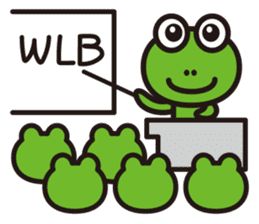 work-life-balance(kaeru-life in Japan) sticker #2914646