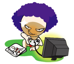 Afro David sticker #2915558