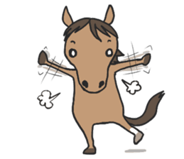 Horse of bipedalism Sticker! sticker #2916278