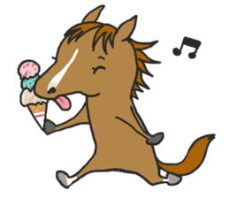 Horse of bipedalism Sticker! sticker #2916292