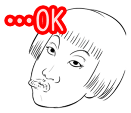 Funny face sticker(Female) vol.2 sticker #2916350