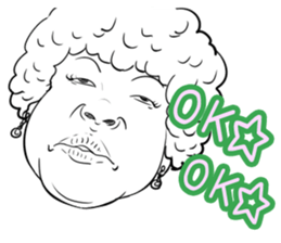 Funny face sticker(Female) vol.2 sticker #2916351