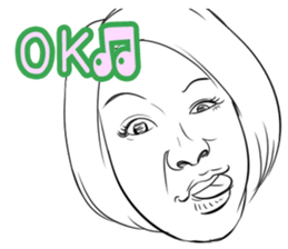 Funny face sticker(Female) vol.2 sticker #2916353