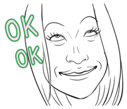 Funny face sticker(Female) vol.2 sticker #2916354