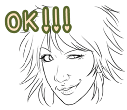 Funny face sticker(Female) vol.2 sticker #2916357