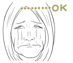 Funny face sticker(Female) vol.2 sticker #2916361