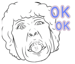 Funny face sticker(Female) vol.2 sticker #2916367