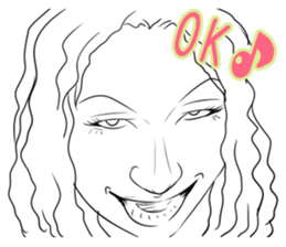 Funny face sticker(Female) vol.2 sticker #2916373