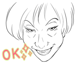 Funny face sticker(Female) vol.2 sticker #2916374