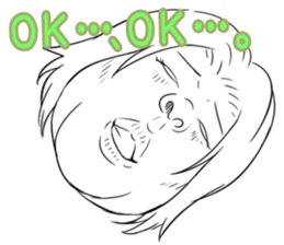 Funny face sticker(Female) vol.2 sticker #2916376