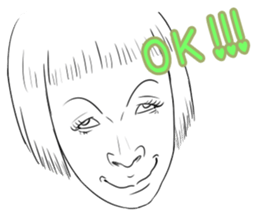 Funny face sticker(Female) vol.2 sticker #2916378