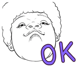 Funny face sticker(Female) vol.2 sticker #2916380