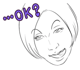 Funny face sticker(Female) vol.2 sticker #2916382