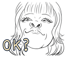 Funny face sticker(Female) vol.2 sticker #2916385