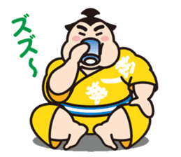 Sumo Wrestler "Fukunokaze" Sticker. sticker #2916405