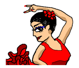 The flamenco stickers of passion sticker #2918390
