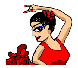 The flamenco stickers of passion sticker #2918390