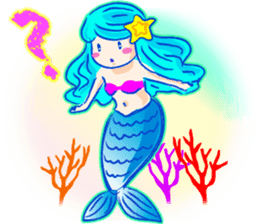 Cute mermaid sticker #2918947
