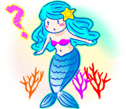 Cute mermaid sticker #2918947