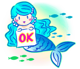 Cute mermaid sticker #2918948