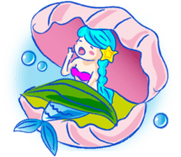 Cute mermaid sticker #2918950