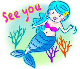 Cute mermaid sticker #2918951