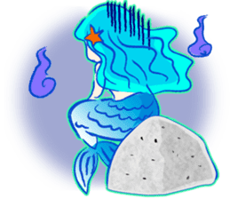 Cute mermaid sticker #2918955