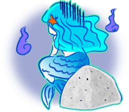 Cute mermaid sticker #2918955