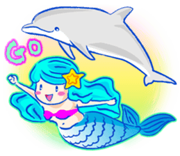 Cute mermaid sticker #2918956