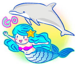 Cute mermaid sticker #2918956