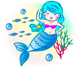 Cute mermaid sticker #2918962