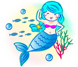 Cute mermaid sticker #2918962